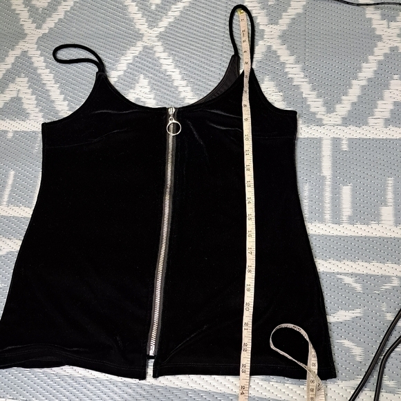7 for all mankind Black Velvet Tank Top - Picture 8 of 9